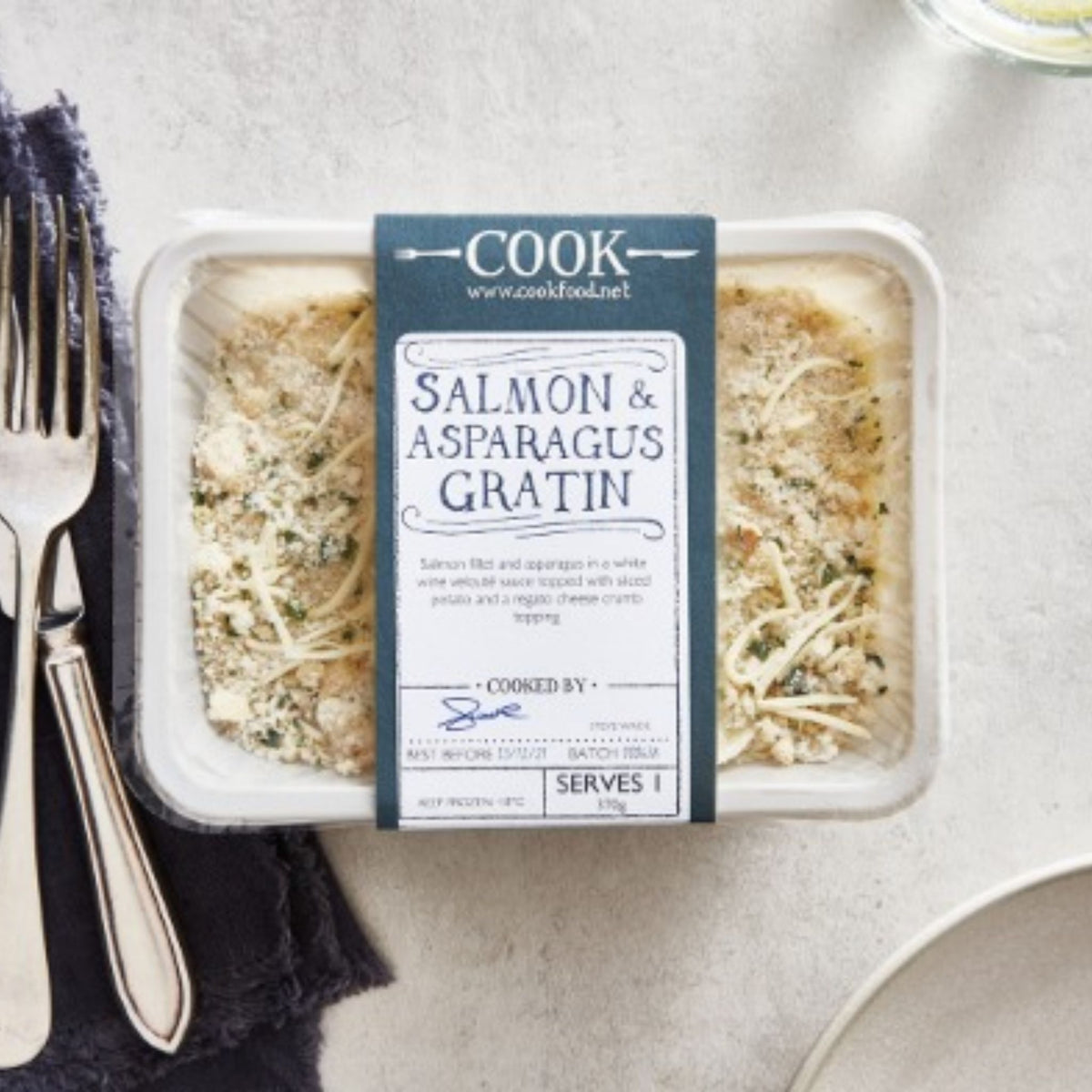 Salmon & Asparagus Gratin Groombridge Farm Shop